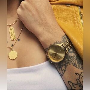 Nixon Kensington Movin Out Gold Stainless Steel Watch